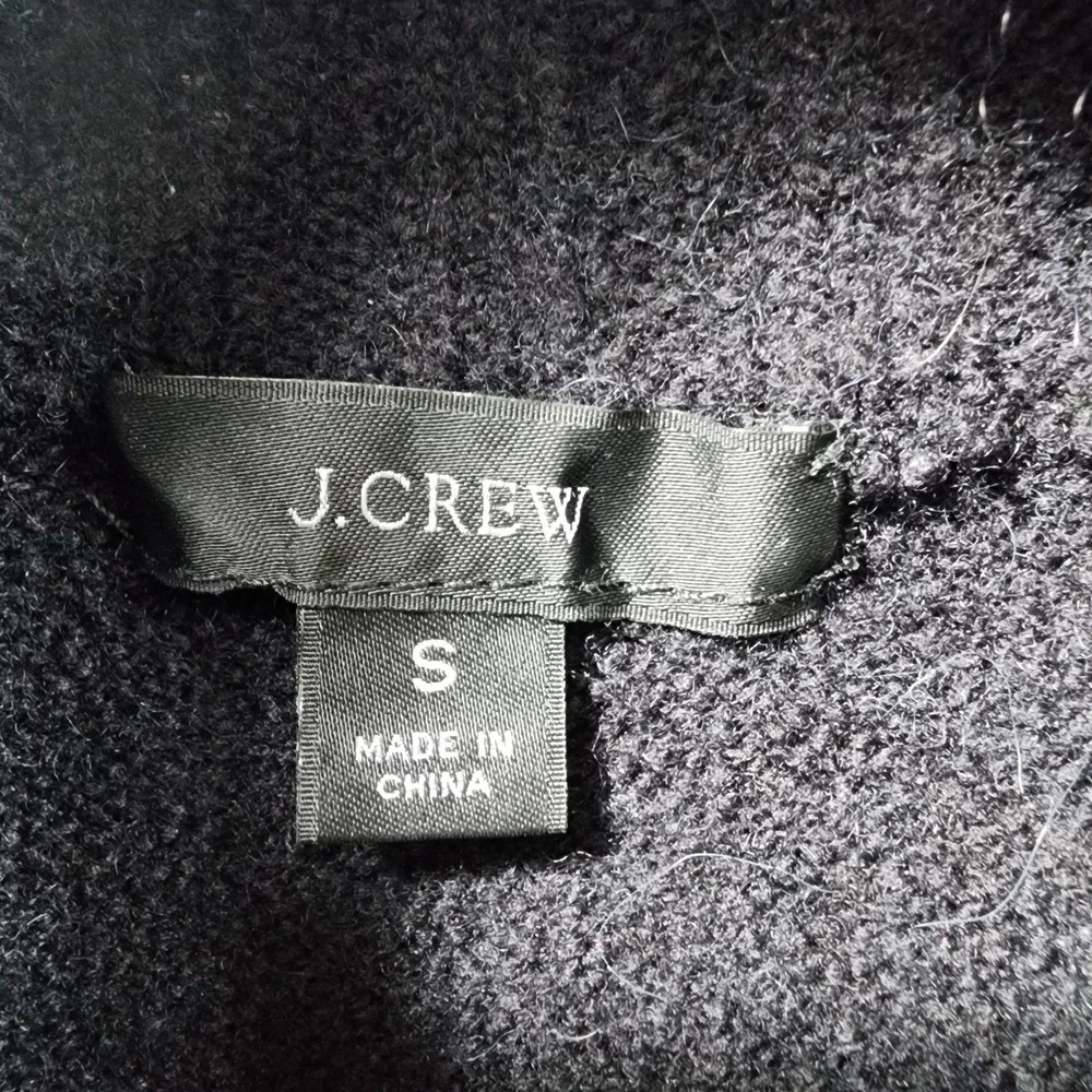 J Crew WOMENS SIZE S Merino Wool Alpaca Blend Black Sweater Dress Minimalist - Picture 10 of 14